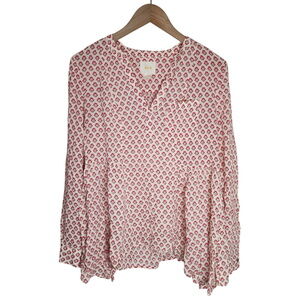 Maeve Blouse Women's 0 XS Long Sleeve Flowy Top‎ Pink